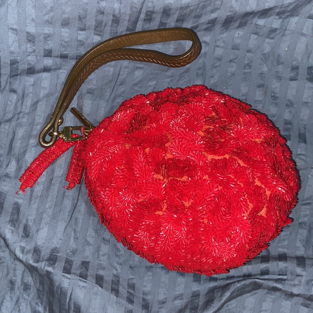 RARE unique Vintage EUC Jamin Puech beaded wristlet bag